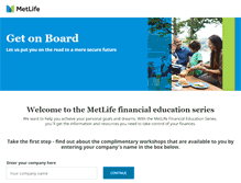 Tablet Screenshot of metlifeplansmart.com